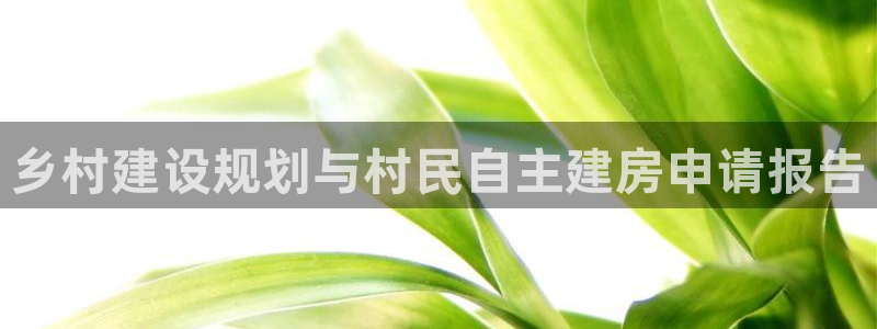 先锋娱乐网：乡村建设规划与村民自主建房申请报告