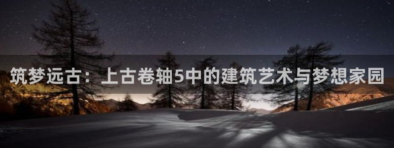 先锋娱乐棋牌有挂吗：筑梦远古：上古卷轴5中的建筑艺术与梦想家园