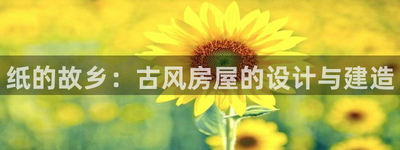 先锋娱乐管理集团招聘：纸的故乡：古风房屋的设计与建造