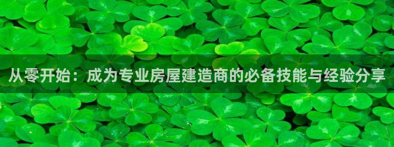 先锋娱乐赛：从零开始：成为专业房屋建造商的必备技能与经验分享