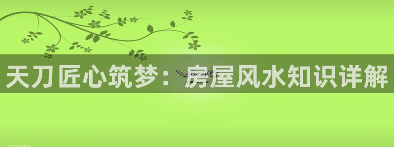 先锋娱乐资讯官网入口：天刀匠心筑梦：房屋风水知识详解