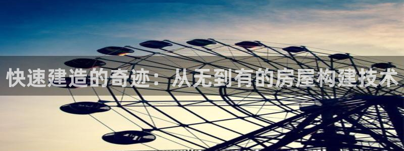 先锋娱乐集团公司：快速建造的奇迹：从无到有的房屋构建技术